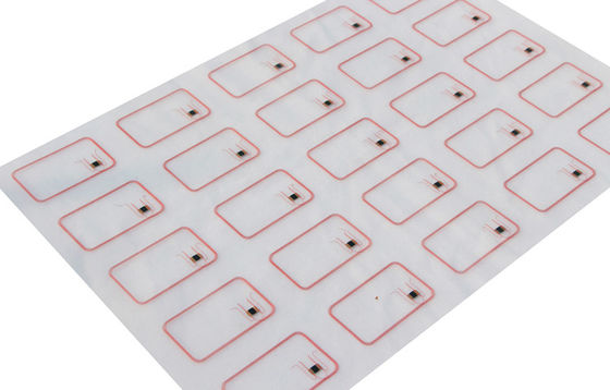 5x5 Pvc Rfid Inlay / Prelam Sheets لإنتاج بطاقات Rfid F1108 TK4168 Chip