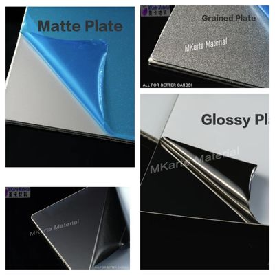 0.8mm مواد بطاقة بلاستيكية صفيحة بطاقة لامعة / فولاذ متطاطى