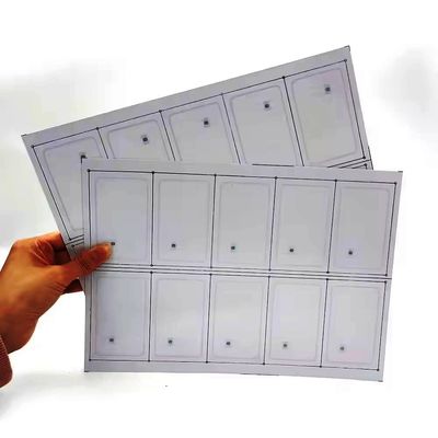 IC Fudad F08 رقاقة PVC RFID Smart Card Inlay / Prelam Sheets لإنتاج بطاقات RFID