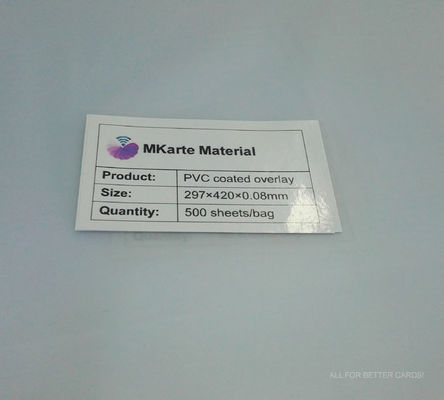 0.04-0.1mm سميكة A3 أو مخصصة ملفوفة بـ PVC طبقة فوقية MCO-W نقطة عالية للفيكات وقوة الشد