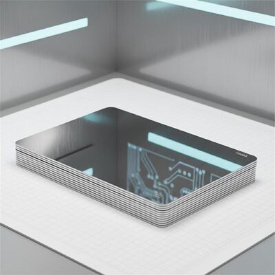 0.4-1.0mm سمك الفولاذ المقاوم للصدأ 430BA صفيحة الفولاذ المصفوفة مع النهاية اللامعة على كلا الجانبين لإنتاج البطاقات الذكية