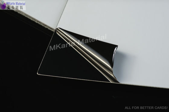 0.6mm / 0.8mm سمك بطاقة PVC مادة فائقة اللمعان الفولاذ المقاوم للصدأ لوحات المستخدمة لتصفيح بطاقة PVC