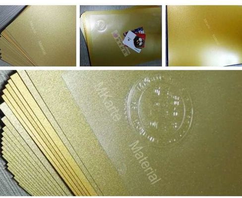صفائح الذهب الطباعة الرقمية PVC البلاستيكية للتصفيح بطاقة بلاستيكية