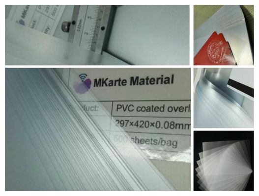 متفوقة مقاومة الشيخوخة بطاقة PVC المواد التصاق قوي فيلم تراكب