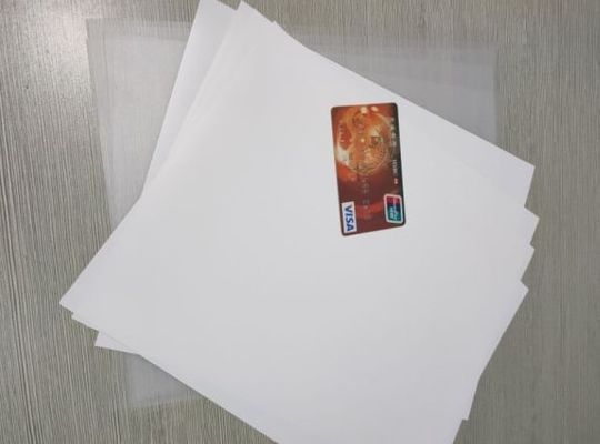 مكافحة ساكنة ورقة بلاستيكية شفافة Petg لبطاقة رخصة القيادة
