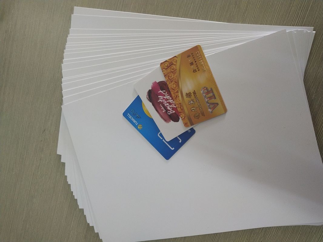 A3 حجم النافثة للحبر طباعة ورقة بولي كلوريد الفينيل مواد إنتاج البطاقة الذكية البيضاء
